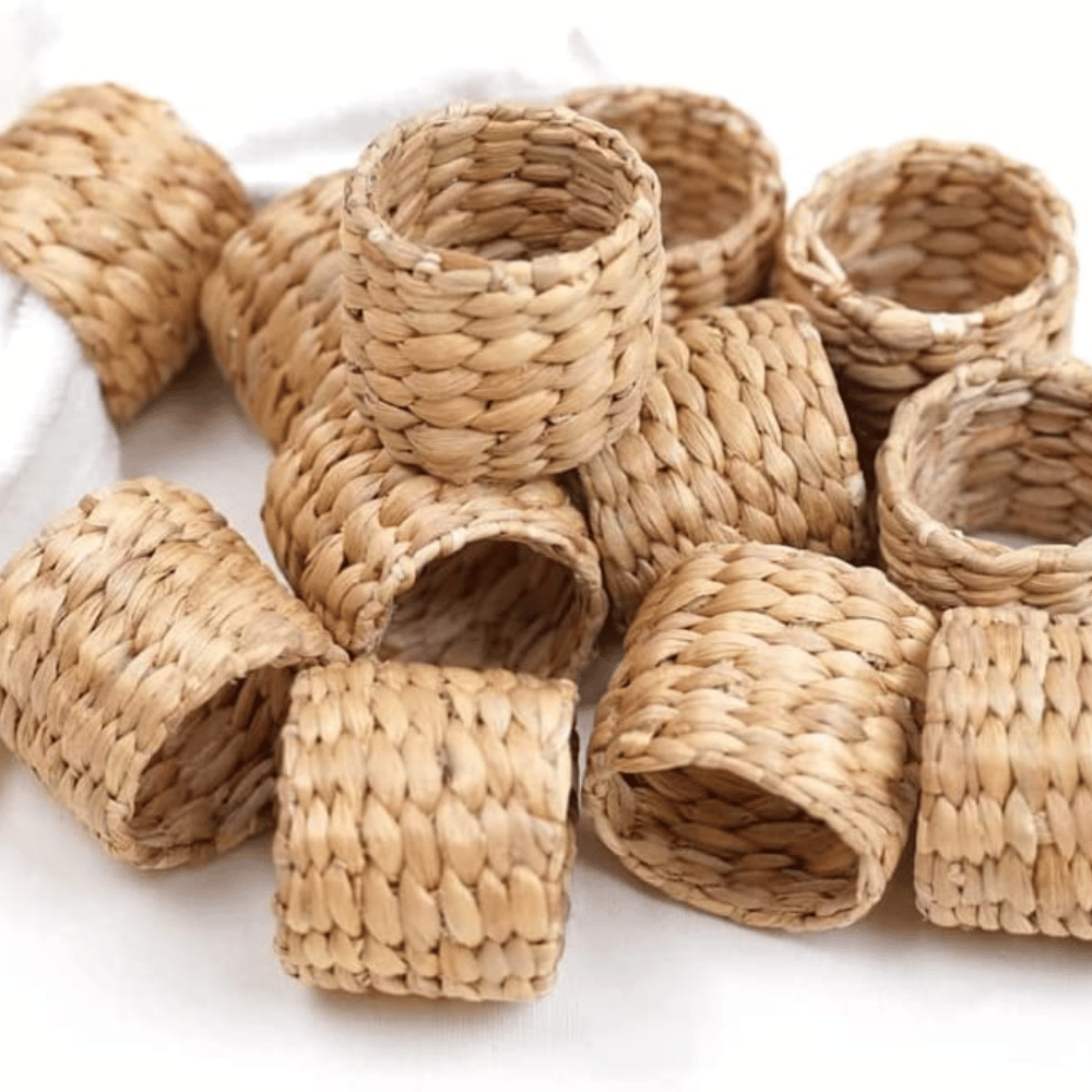 Wicker Napkin Rings (Set of 4) – Qube Luxe