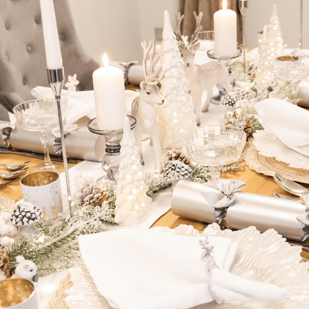 Winter WonderLuxe Tablescape for Six - Luxury White Christmas Table ...
